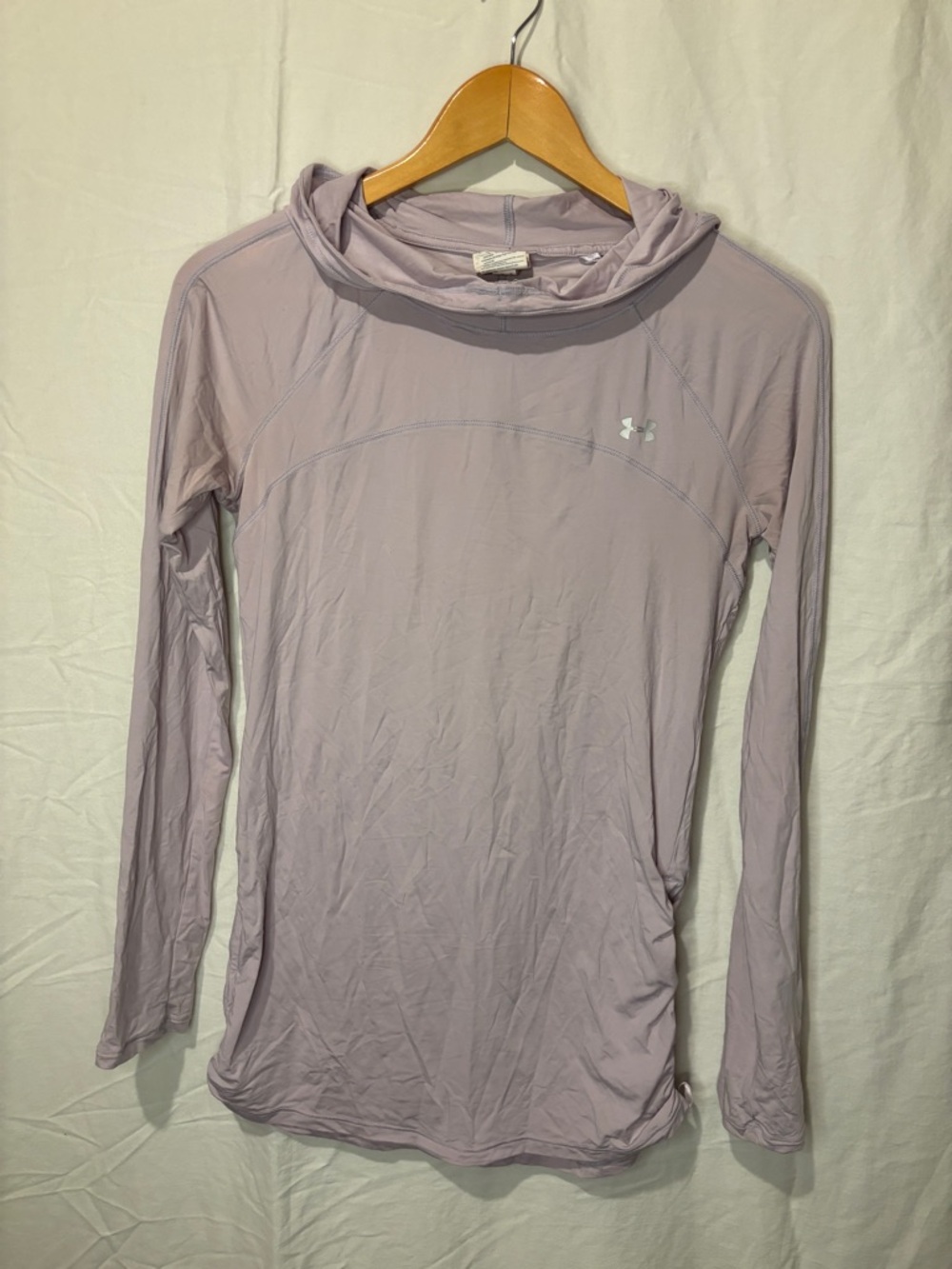 Under Armour long sleeve run hoodie in lilac purple